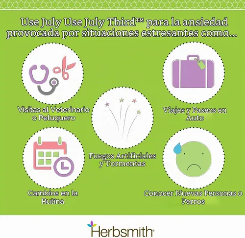Vista 4 de Herbsmith Tercer de julio - Masticables calmantes caninos - Hierbas calmantes para perros - Suplementos de ansiedad para perros - Masticables