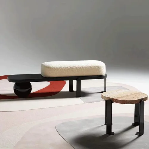 Vista 2 de Ottomans Nordic Creative Shoe Rack Bench Home Changing Shoe Stool Sofa Stool Suitable for Living Room Bedroom Porch Corner Corridor Footrest Stool