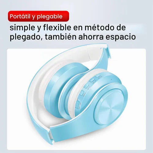 Vista 6 de Rat Tail V5.3 Auriculares Bluetooth estéreo inalámbricos sobre la oreja Azul