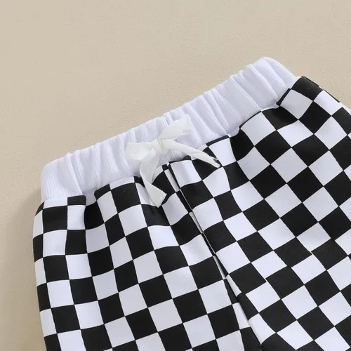 Vista 5 de MAINESAKA Pantalones deportivos para niños y niñas recién nacidos, pantalones de harén de ajuste holgado, cintura elástica con cordón