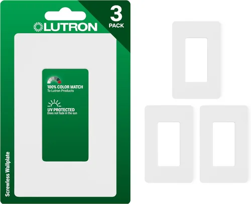 Vista 29 de Lutron Claro - Placa de pared de 1 banda (paquete de 6) CW-1-AL-6 almendra