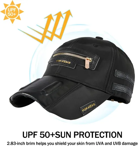 Vista 6 de FK FORKICKS Zipper Baseball Cap Hats for Men Hats for Women Trucker Hat Snapback Hats for Men Gorras para Hombres Originales