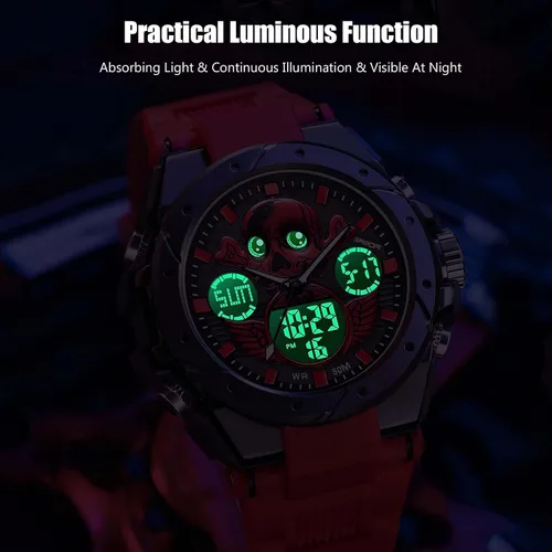 Vista 6 de RORIOS Reloj deportivo para hombre, relojes digitales con alarma, relojes de pulsera luminosos, multifunción, reloj militar para niños y hombres