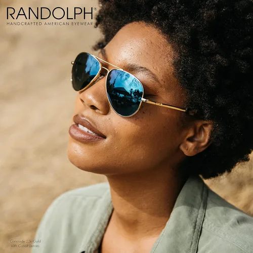Vista 5 de Randolph USA Concorde Classic Aviator Gafas de sol para hombres o mujeres 100% UV
