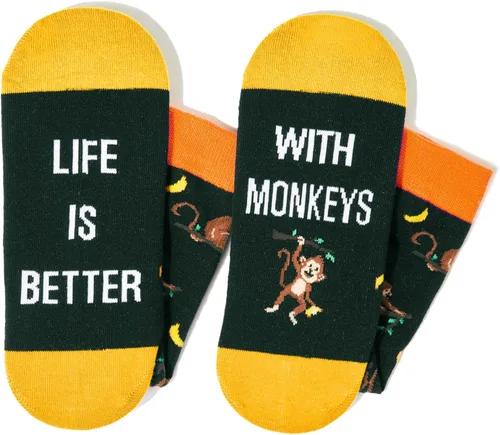 Vista 3 de Zmart Divertidos regalos de zorro de Navidad, regalos de dinosaurio para mujeres y hombres, calcetines divertidos de pastor alemán para mamá y papá