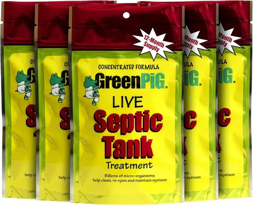 Vista 10 de Fórmula viva concentrada para tratamiento de tanque séptico de GreenPig Solutions 52, suministro de 1 año, Multi, 52