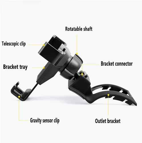Vista 4 de BEERTE Soporte de teléfono compatible con Audi Q5 2018-2024 Audi SQ5 2018-2024 2018-2024 con ventilación de aire ajustable para salpicadero