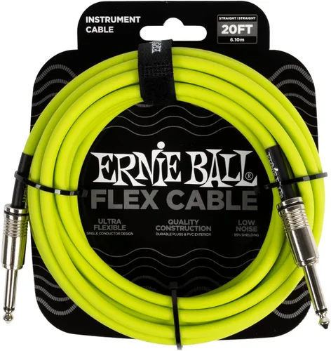 Vista 15 de Ernie Ball - Cable de instrumento flex recto/recto 10 pies - Negro (P06434)