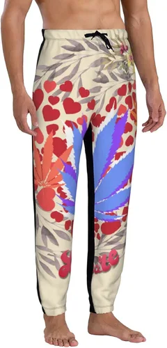 Vista 3 de Pantalones deportivos con estampado floral de calavera para hombre, pantalones deportivos divertidos y casuales para entrenamiento