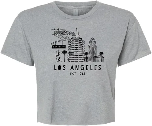 Vista 8 de Cute Women's Screen Location Printed Crop Tee, Shirts With Sayings