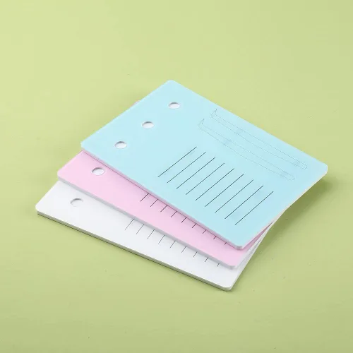 Vista 4 de Paleta de extensiones de pestañas acrílicas, organizador de pestañas postizas para injerto, bandeja de pestañas, paleta de pinzas adhesivas de azul