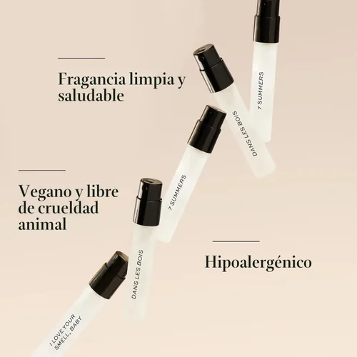 Vista 8 de Muestra de Perfume DIME Beauty, Hipoalergénico, Perfumes Limpios, Eau de Toilette Para Mujer (Set de 5, 2 ml)