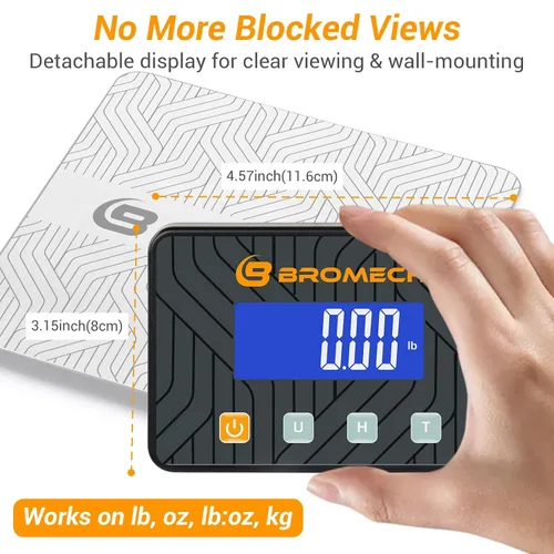 Vista 10 de Básculas Postales para Envío de Paquetes 440lb Báscula de Correo Digital Heavy Duty Alta Precisión 0.35oz Báscula de Franqueo con Pantalla Separada