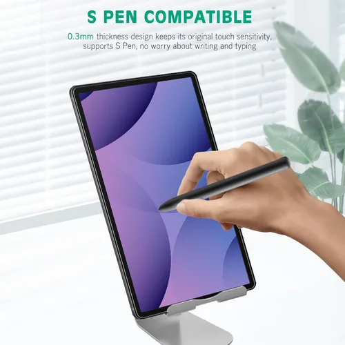 Vista 4 de apiker [Paquete de 2] Protector de pantalla para Samsung Galaxy Tab S10 Plus/S9 Plus/S9 FE Plus/S7 FE 5G/S8 Plus de 12.4 pulgadas, vidrio templado
