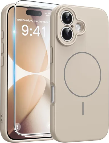 Vista 360 de FNTCASE - Funda para iPhone 16 Pro: magnética, mate, translúcida, de grado militar, protectora contra caídas, resistente, fina, duradera y a prueba