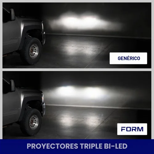 Vista 8 de Form Lighting Faros Delanteros Proyectores LED Secuenciales compatibles con Chevrolet Silverado 2007-2013 (par)