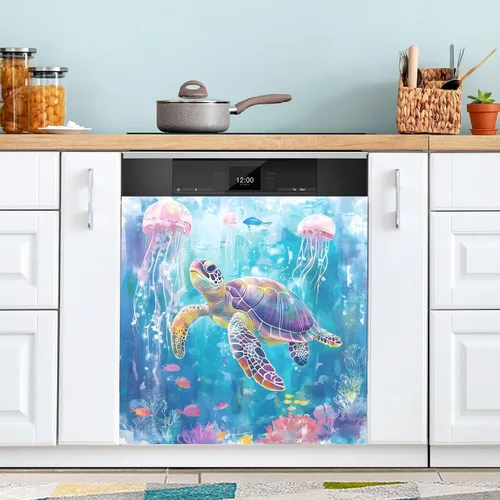 Vista 11 de Christmas Family Gnomes Dishwasher Magnet Cover Refrigerator Door Cover Magnectic Sticker Kitchen Panel Decal Appliances Decor 23x26inch Multi 1
