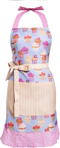 Vista 11 de Lindos Delantales de Patrón Floral Retro con Bolsillos Grandes para Mujeres Niñas Cocina Panadería Regalo para Madre