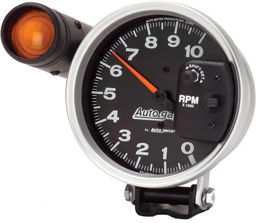 Vista 2 de Tacómetro Auto Meter 233904 Autogage con luz indicadora de cambios