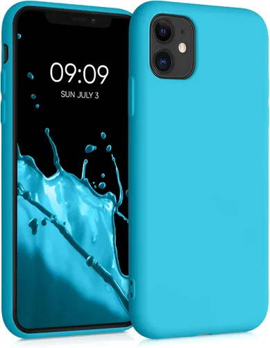 Vista 9 de kwmobile Funda compatible con Apple iPhone 11 - Funda protectora de silicona TPU suave y delgada - Rosa impresionante