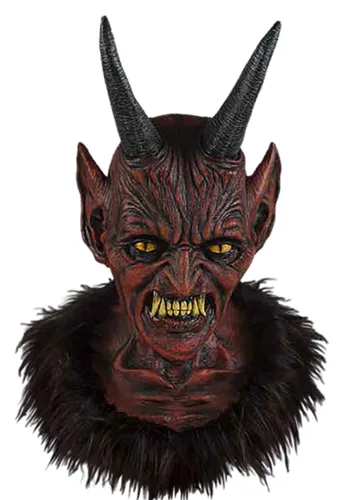 Vista 2 de Máscara de disfraz adulto Beelzebub el Demonio Cornudo Multicolor