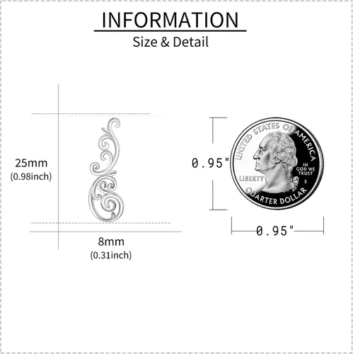 Vista 3 de Ear Climbers Earrings for Women Sterling Silver Vintage Ear Crawler Earrings Jewelry Gifts for Women Girls