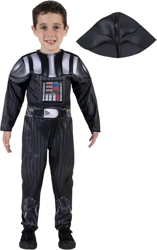 Vista 5 de STAR WARS Toddler Darth Vader Costume, Boys Halloween Costume, 3T-4T - Officially Licensed