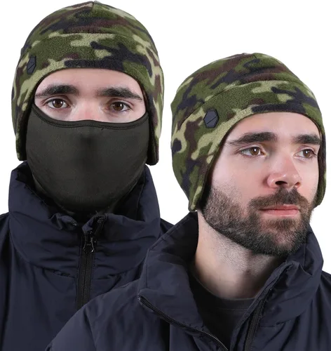 Vista 19 de Tough Headwear Skull Cap with Mask Men, Winter Running Gear, Motorcycle Winter Gear, Helmet Liners, Ski Hat, Thermal Beanie