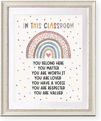 Vista 5 de Boho Rainbow Classroom Decor, Bulletin Board Decor, Diversity Classroom, Daycare Print, Preschool Decor, Elementary Wall Decor, Classroom Decor