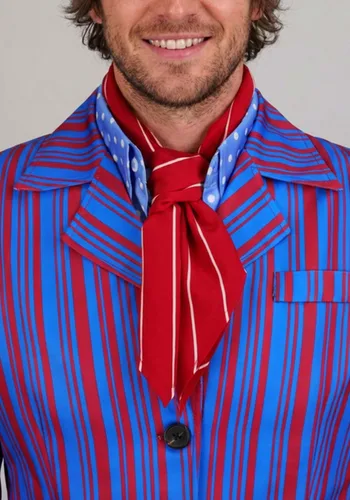 Vista 6 de Traje de disfraz de hombre de los 60 con rayas moradas estilo swinger Multicolor