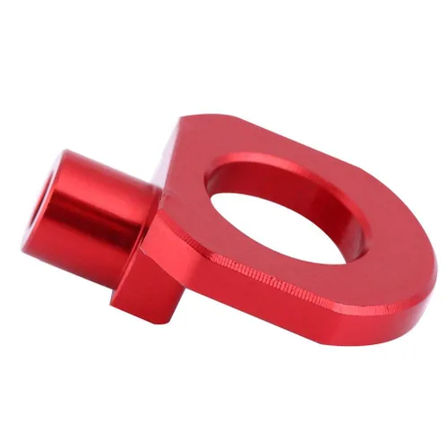 Vista 7 de tendicatena i, tensor de cadena, tensor de cadena de ciclo Ajustador de fijación de aleación de aluminio para bicicleta plegable (rojo)