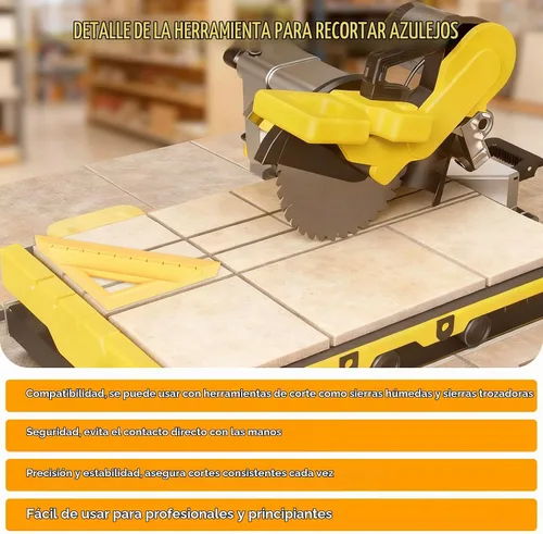 Vista 5 de Herramienta de corte de azulejos para cortes precisos de inglete de 45 grados, accesorios cuadrados para profesionales y principiantes
