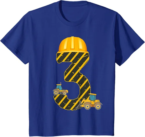Vista 4 de Camiseta excavadora para niños de 3 años de edad, diseño de excavadora, Negro