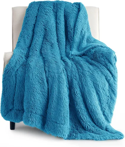 Vista 26 de Bedsure GentleSoft Manta de Tiro de Piel Sintética Esponjosa y Suave para Sofá, Forro Polar Sherpa Suave Regalos Acogedores para Mujeres, Manta