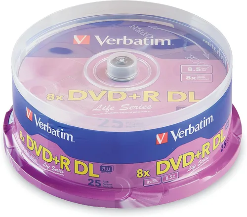 Vista 2 de Verbatim DVD+R DL de doble capa de 8,5 GB 8X LifeSeries - Paquete de 25