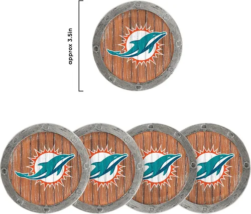 Vista 50 de FOCO NFL Team Logo 5-Pack Barrel Beverage Drink Coaster Set