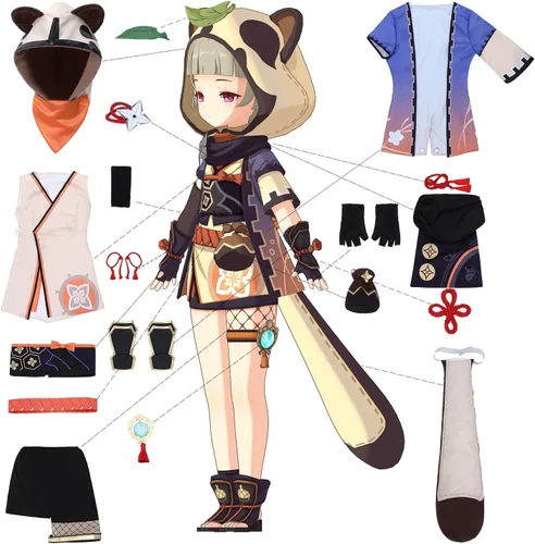 Vista 4 de LTAKK Genshin Impact - Disfraz de anime para mujer