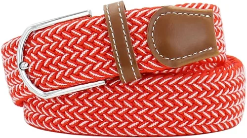 Vista 6 de Mixed Color Woven Stretch Braided Belts for Men and Women Fashion Elastic Belts