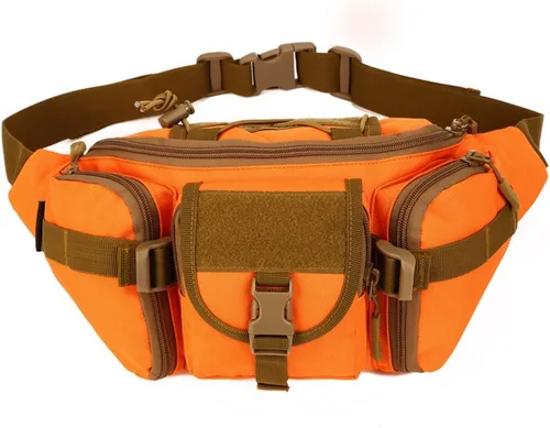 Vista 10 de Riñonera táctica militar impermeable WR para escalada al aire libre, pesca, correr, caza, compatible con iPhone 8 7 7 plus (camuflaje ACU)