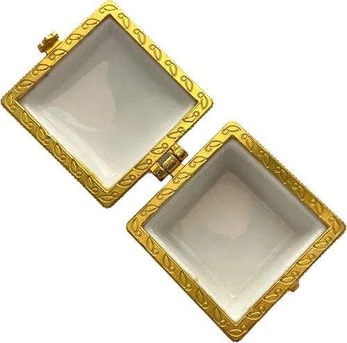 Vista 5 de Evenchae Caja de porcelana en miniatura Joyería, baratijas, recuerdos, recuerdos Listo para regalo con bolsa de terciopelo con cordón