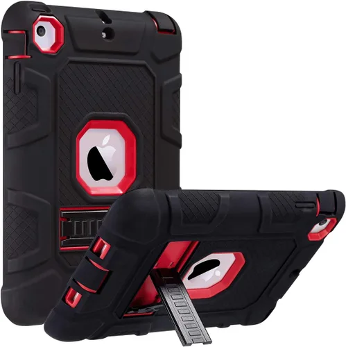 Vista 10 de ULAK Funda para iPad mini 1 2 3, Funda protectora de tres capas resistente a prueba de golpes con soporte para iPad mini 2, 1ª 2ª 3ª