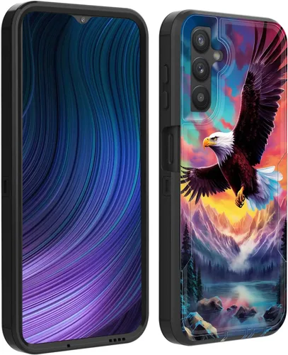Vista 36 de Funda para Galaxy S23 5G, híbrida de doble capa (tapa a prueba de polvo integrada) (soporte magnético para automóvil) a prueba de golpes, protección