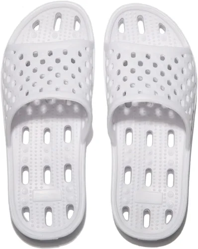 Vista 7 de NewDenBer Zapatos de ducha de baño para mujeres y hombres, antideslizantes, de secado rápido, para playa, piscina, ducha, sandalias con agujeros