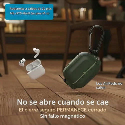 Vista 3 de Catalyst Funda para AirPods Pro 3, impermeable IP68 de 330 pies, 20 pies, a prueba de caídas de 20 pies, con pestillo de bloqueo, protección total