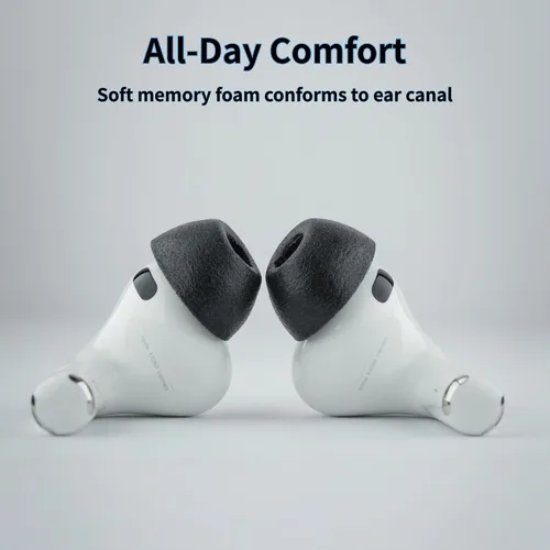 Vista 3 de Comply TrueGrip Almohadillas de repuesto premium de espuma viscoelástica para auriculares Apple AirPods Pro Gen 3 Comodidad duradera, ajuste