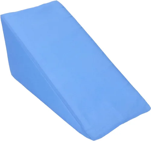 Vista 8 de Almohada de cuña, almohada de cuña para dormir, almohada triangular, esponja de espuma triangular para el brazo delantero (azul)