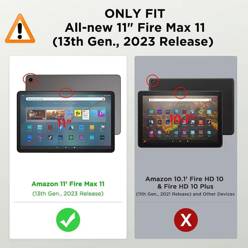 Vista 2 de ALILANG Funda para Amazon Kindle Fire Max 11 (13ª generación, versión 2023) con lápiz capacitivo, múltiples ángulos de visión, piel sintética
