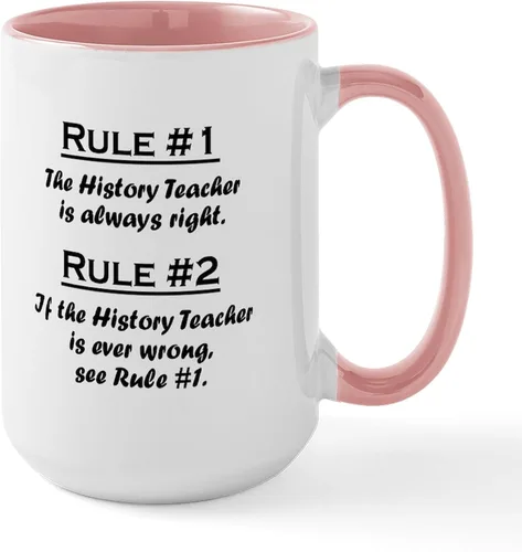 Vista 24 de CafePress Taza de café de cerámica para profesor/matemáticas inglesas, taza de té de 15 onzas