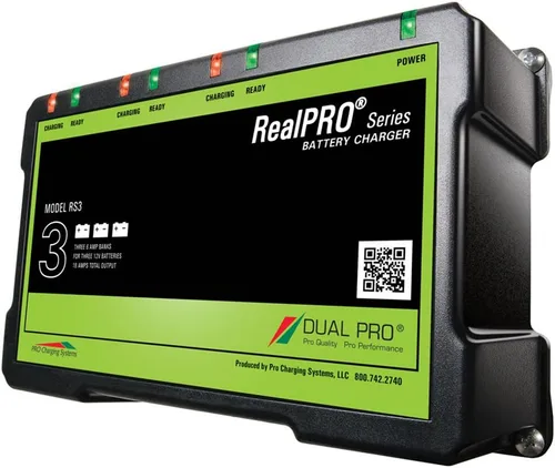 Vista 2 de Dual Pro Recreation Series Triple Salida Cargador Tres 6-AMP Banco