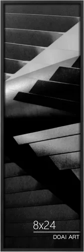 Vista 18 de DOAI ART Marco de fotos de 5x7 pulgadas, marco negro de 5x7 pulgadas para exhibición horizontal o vertical con montaje en pared y sobremesa Marco